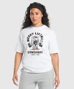 DAMES Gymshark T-shirts*Merry Liftmas Oversized T-Shirt