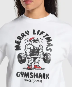 DAMES Gymshark T-shirts*Merry Liftmas Oversized T-Shirt