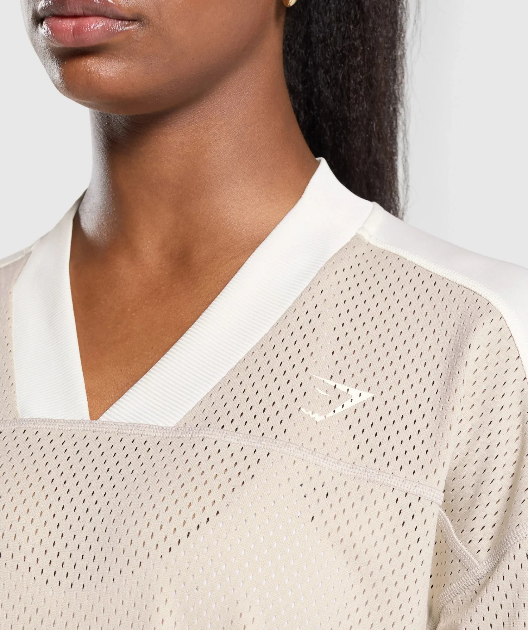 DAMES Gymshark T-shirts*Mesh Long Sleeve Varsity Top