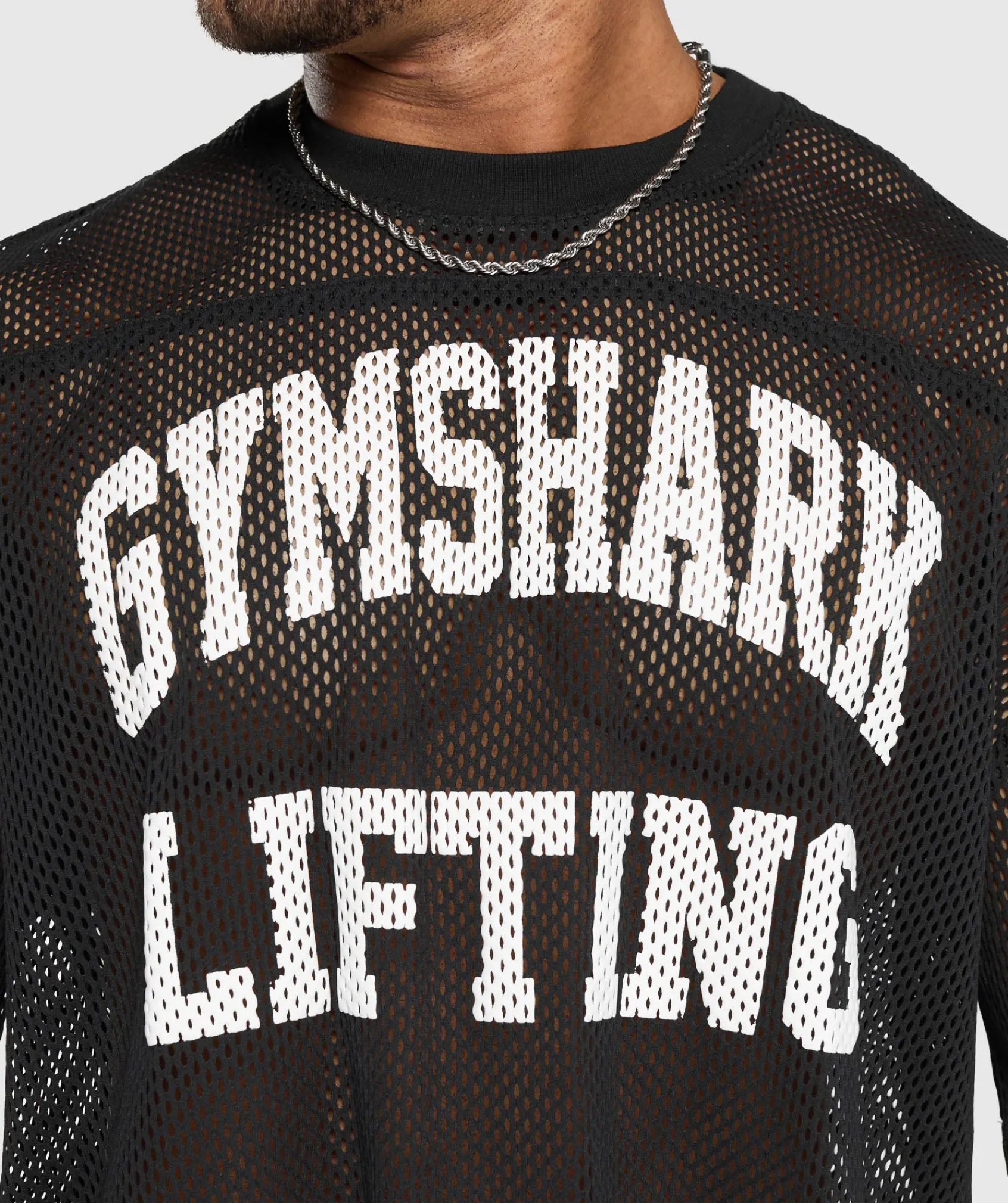 Heren Gymshark T-shirts*Mesh Oversized T-Shirt