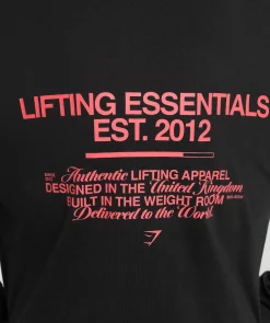 Heren Gymshark T-shirts*Metal Lifting Graphic Long Sleeve T-Shirt