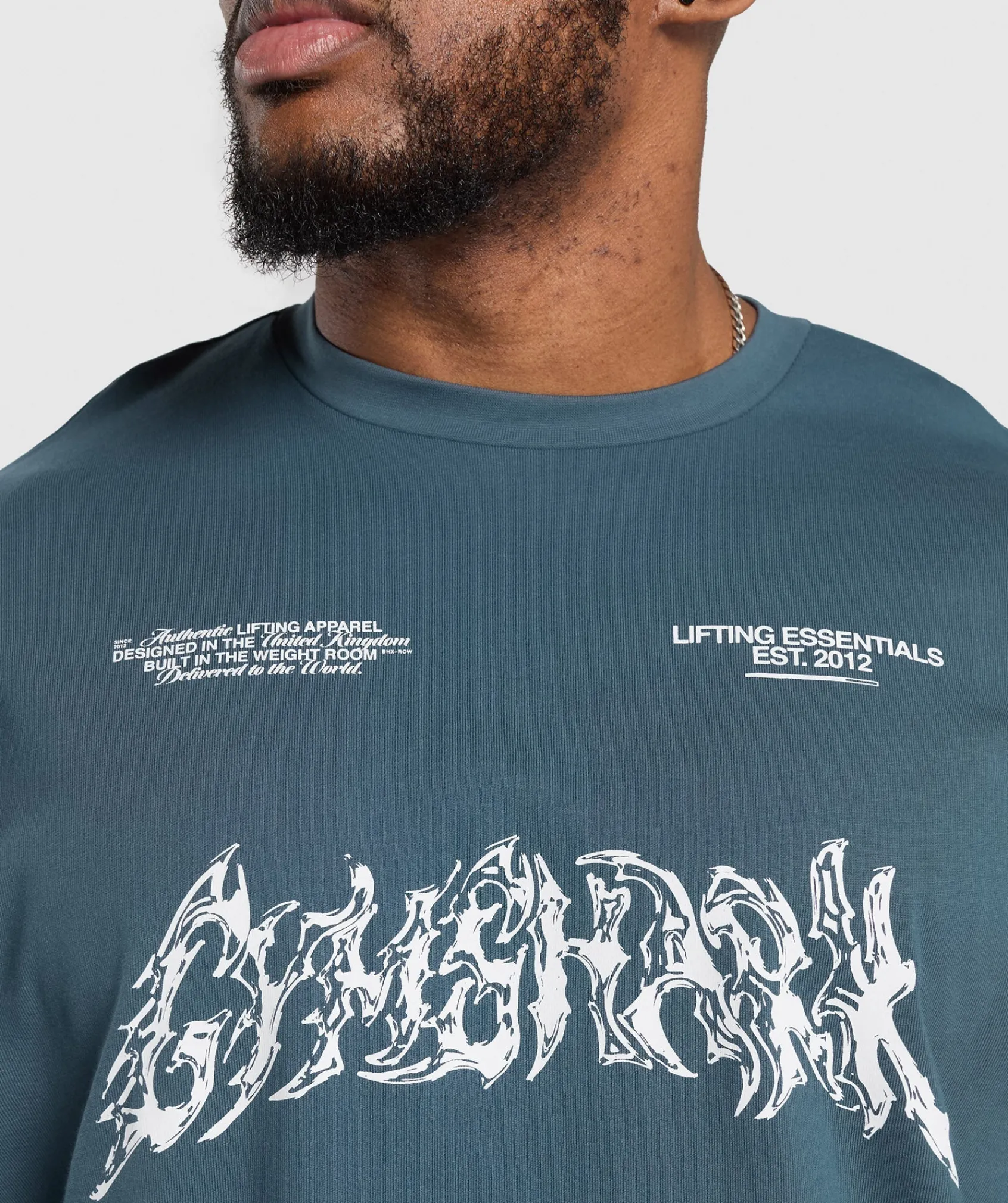 Heren Gymshark T-shirts*Metal Lifting Graphic Long Sleeve T-Shirt