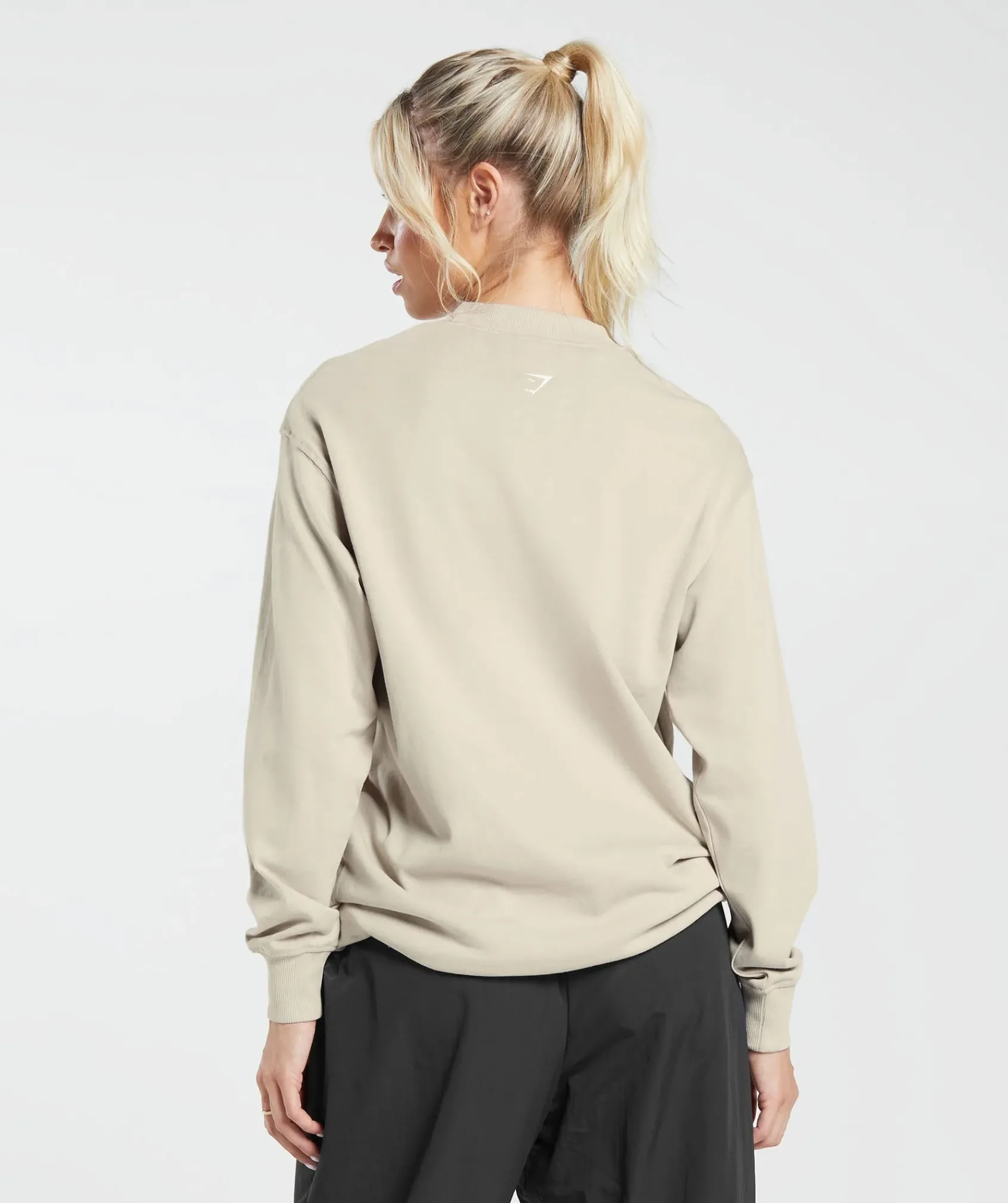 DAMES Gymshark T-shirts*Monogram Oversized Long Sleeve Top