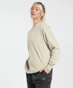 DAMES Gymshark T-shirts*Monogram Oversized Long Sleeve Top
