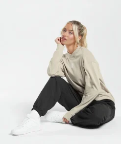 DAMES Gymshark T-shirts*Monogram Oversized Long Sleeve Top