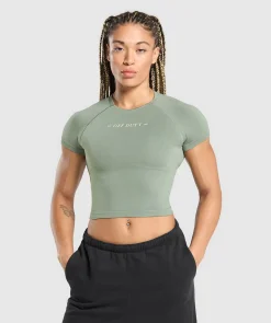 DAMES Gymshark Croptops|T-shirts*Off Duty Seamless Baby Tee
