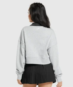 DAMES Gymshark Hoodies & Truien*Outline Graphic Oversized 1/4 Zip Pullover