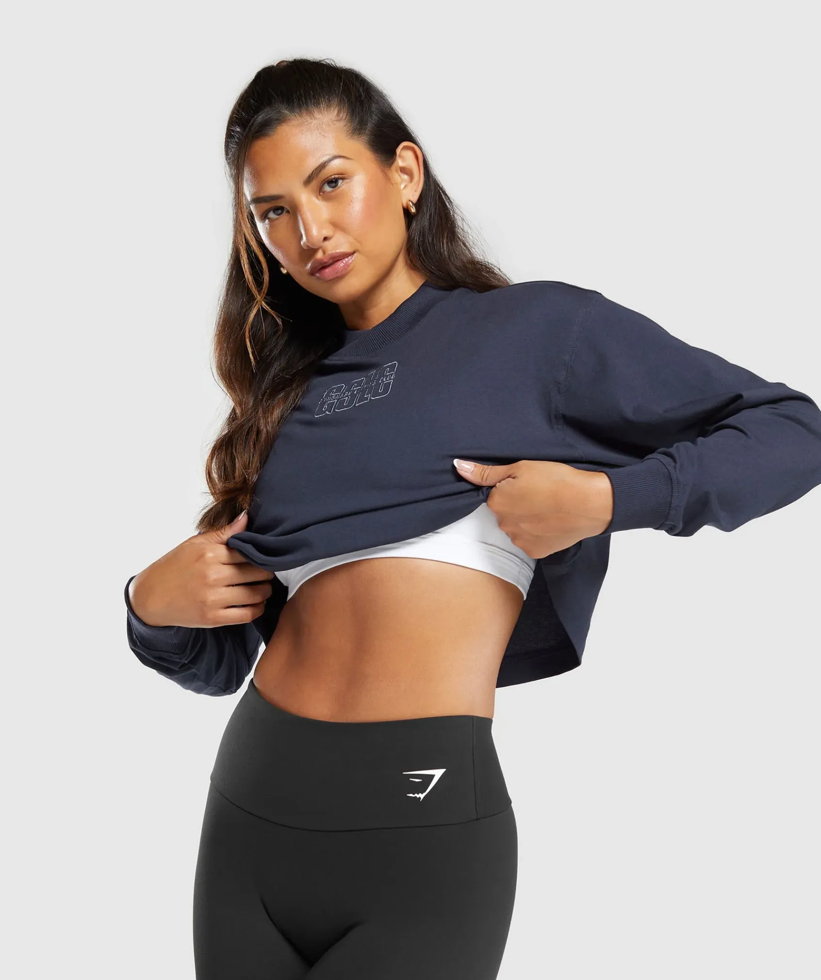 DAMES Gymshark Croptops|T-shirts*Outline Oversized Top