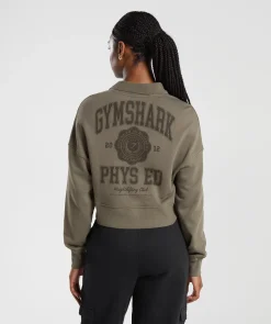 DAMES Gymshark Hoodies & Truien*Phys Ed Graphic 1/4 Zip