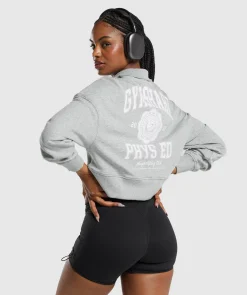 DAMES Gymshark Hoodies & Truien*Phys Ed Graphic 1/4 Zip