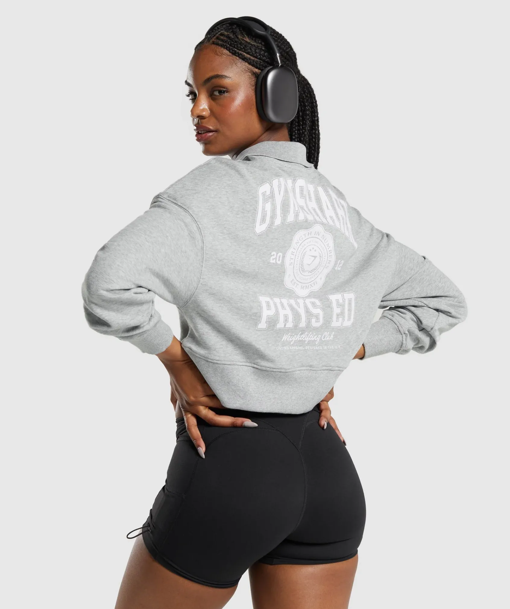 DAMES Gymshark Hoodies & Truien*Phys Ed Graphic 1/4 Zip