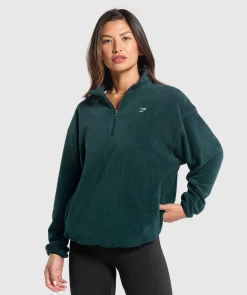 DAMES Gymshark Outerwear|Sportjacks*Polar Fleece 1/2 Zip