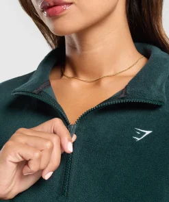 DAMES Gymshark Outerwear|Sportjacks*Polar Fleece 1/2 Zip