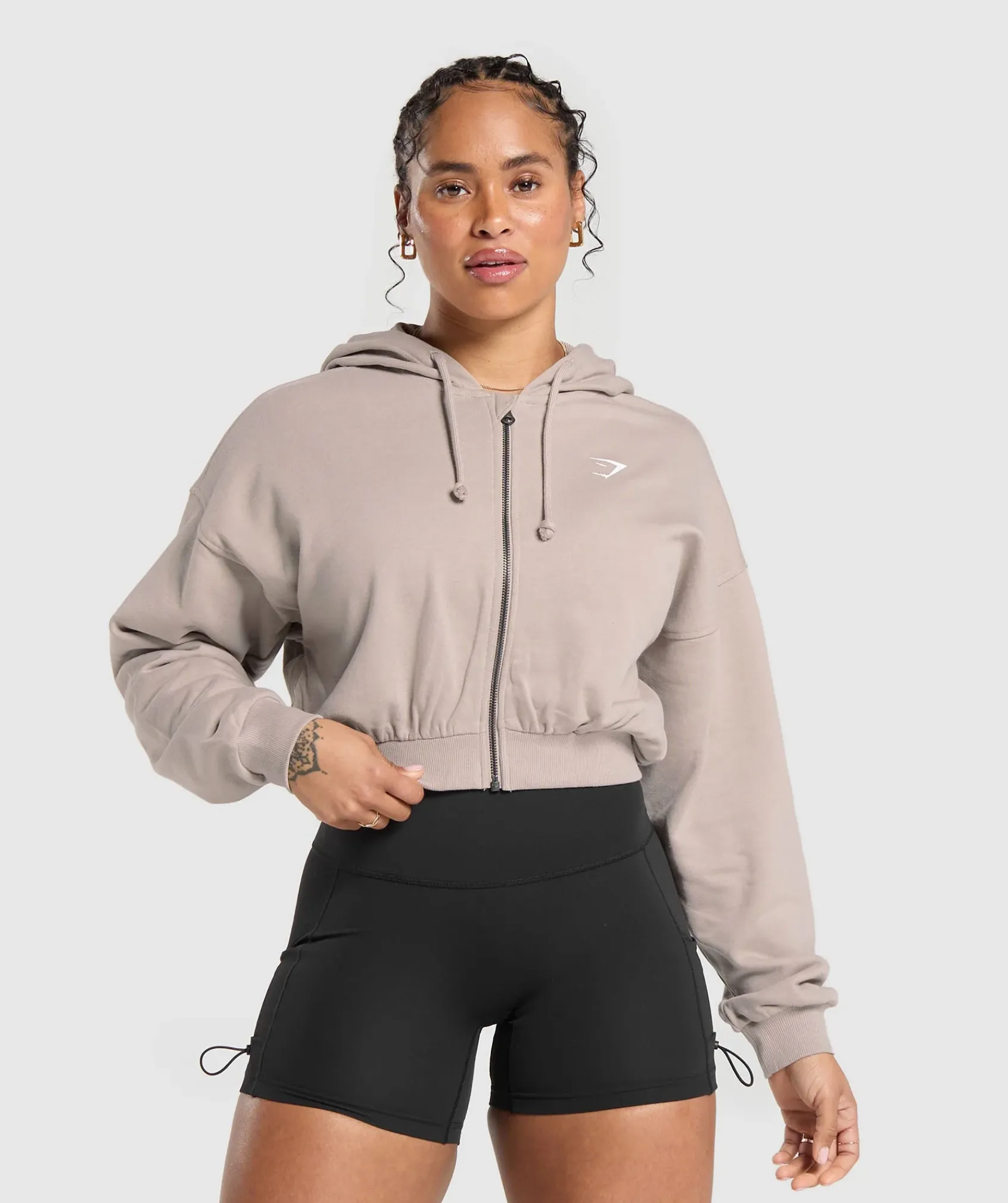 DAMES Gymshark Hoodies & Truien*Power Midi Zip Hoodie