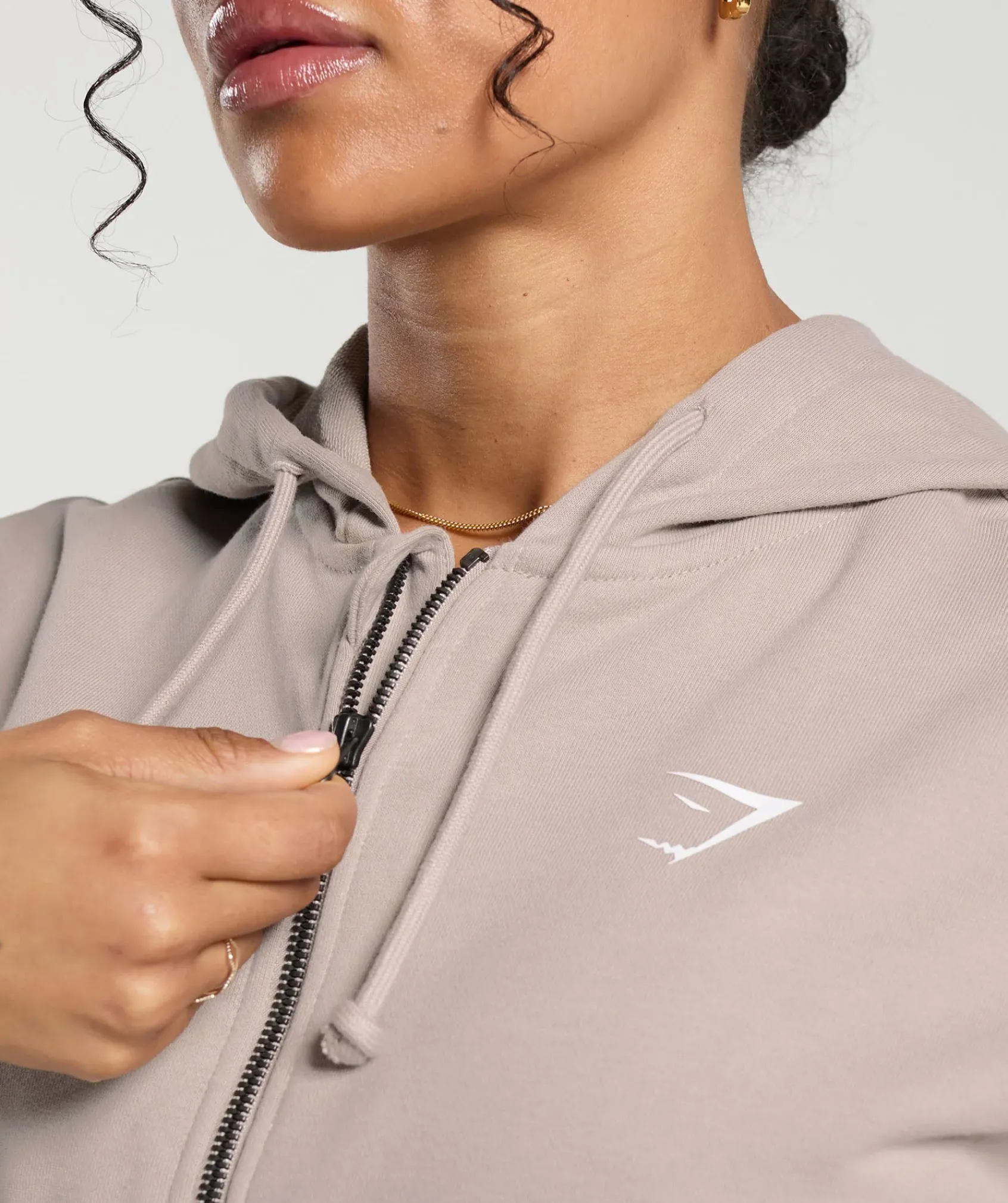DAMES Gymshark Hoodies & Truien*Power Midi Zip Hoodie