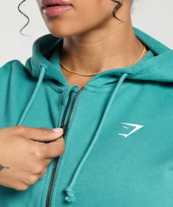 DAMES Gymshark Hoodies & Truien*Power Midi Zip Hoodie