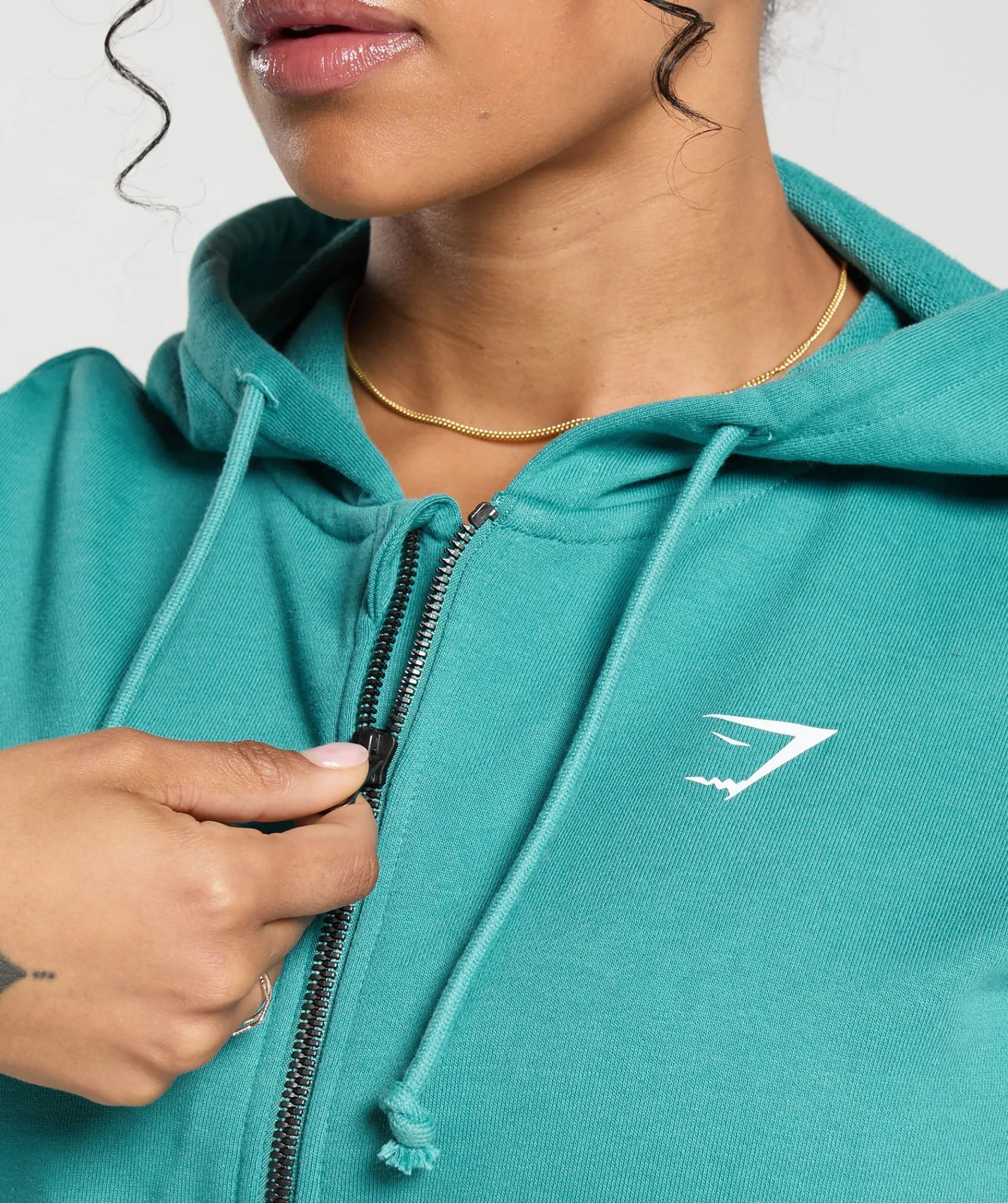 DAMES Gymshark Hoodies & Truien*Power Midi Zip Hoodie