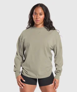 DAMES Gymshark Bedekkende Sportkleding|T-shirts*Power Oversized Long Sleeve Top