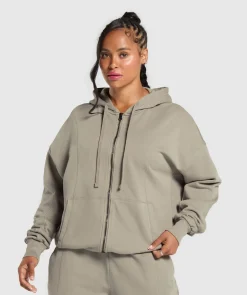 DAMES Gymshark Bedekkende Sportkleding|Sportjacks*Power Oversized Zip Hoodie