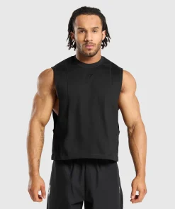 Heren Gymshark Tanktops*Premium Lifting Boxy Cut Off Tank