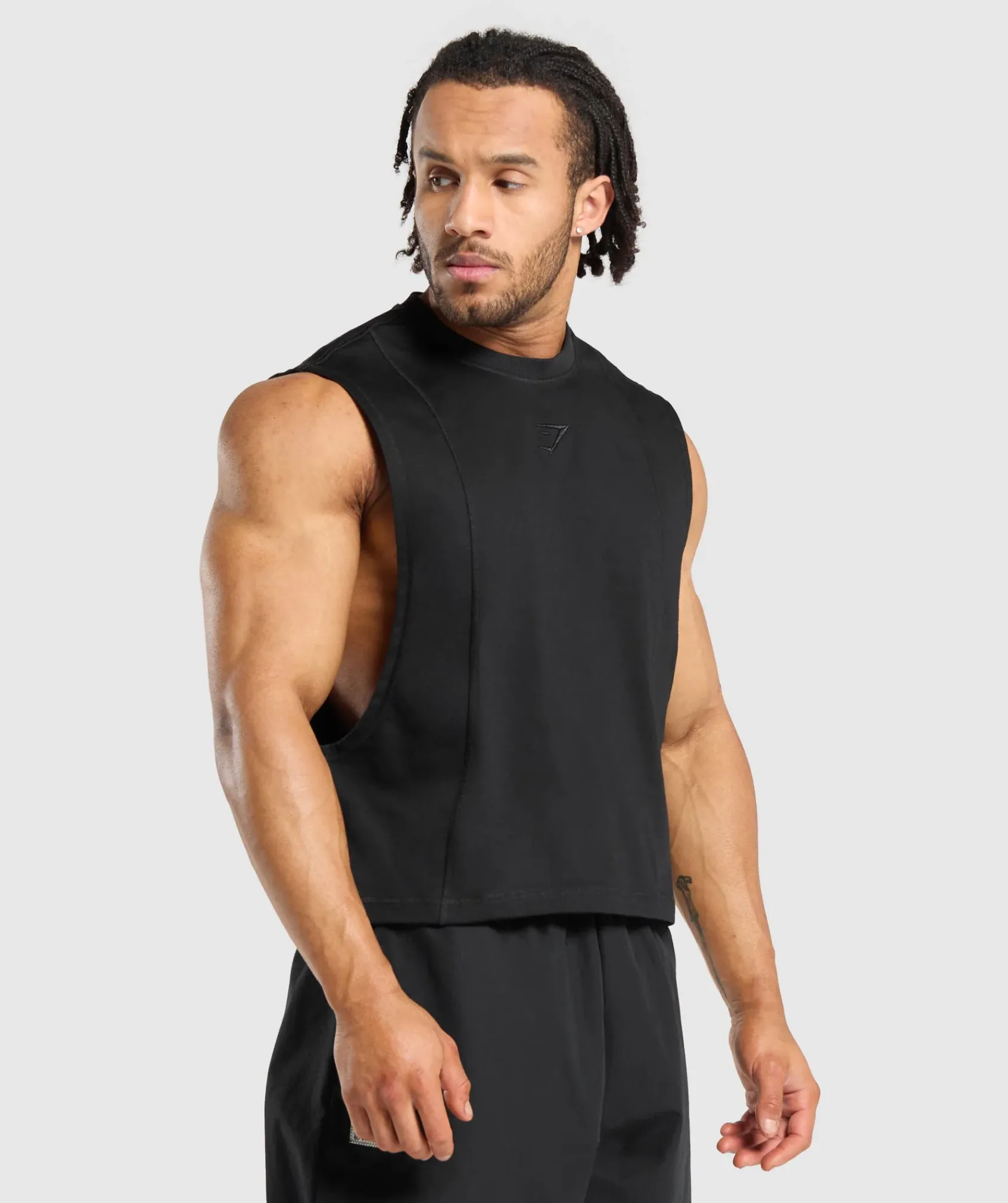 Heren Gymshark Tanktops*Premium Lifting Boxy Cut Off Tank