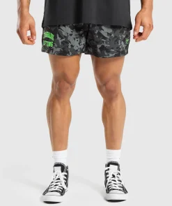 Heren Gymshark Shorts*Printed Lifting Mesh 5" Shorts