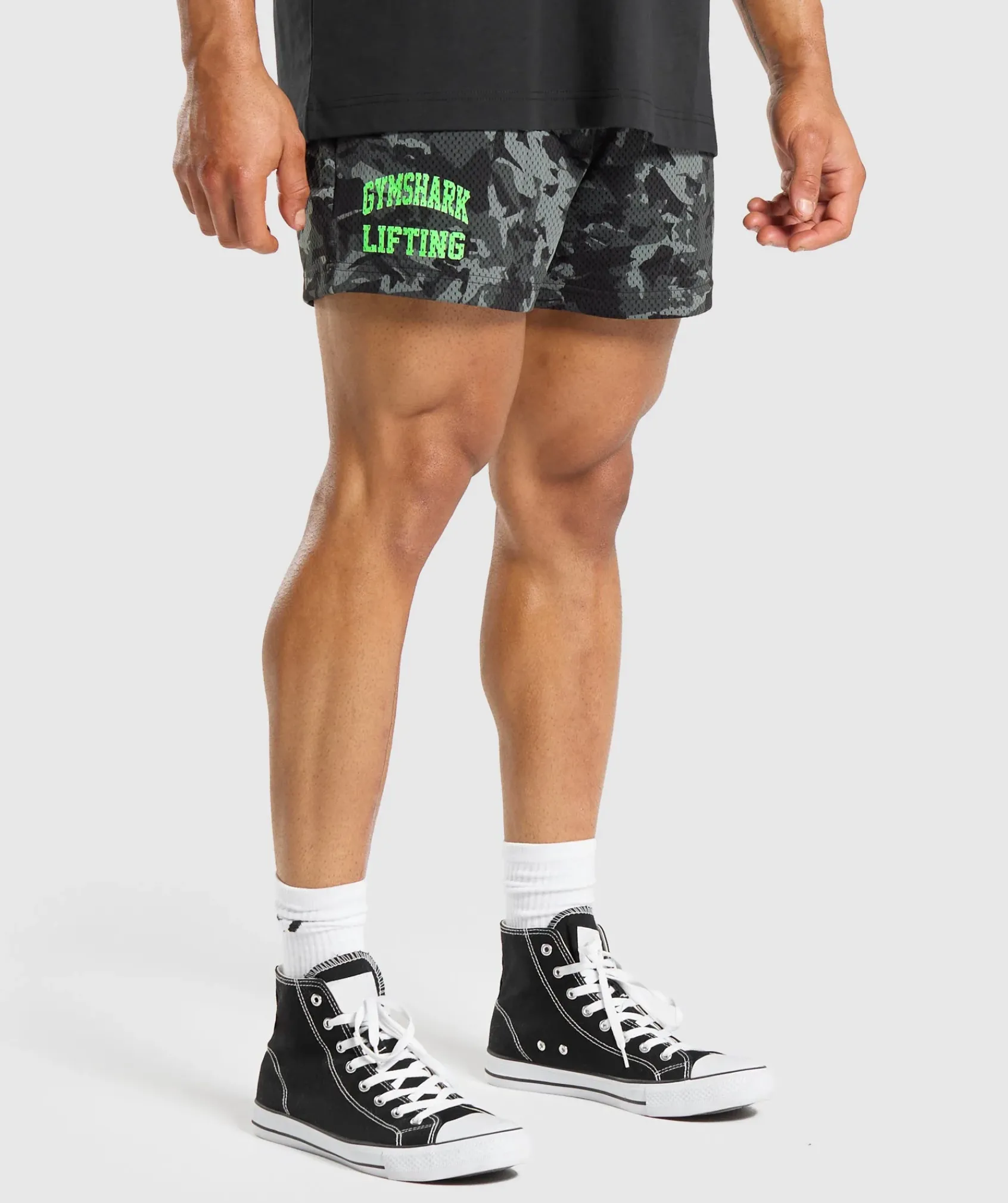 Heren Gymshark Shorts*Printed Lifting Mesh 5" Shorts