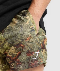 Heren Gymshark Shorts*Printed Mesh 5" Shorts