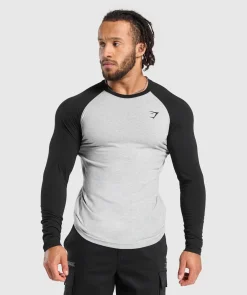 Heren Gymshark T-shirts*Raglan Long Sleeve T-Shirt