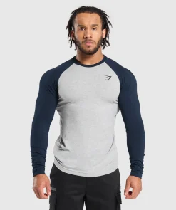 Heren Gymshark T-shirts*Raglan Long Sleeve T-Shirt