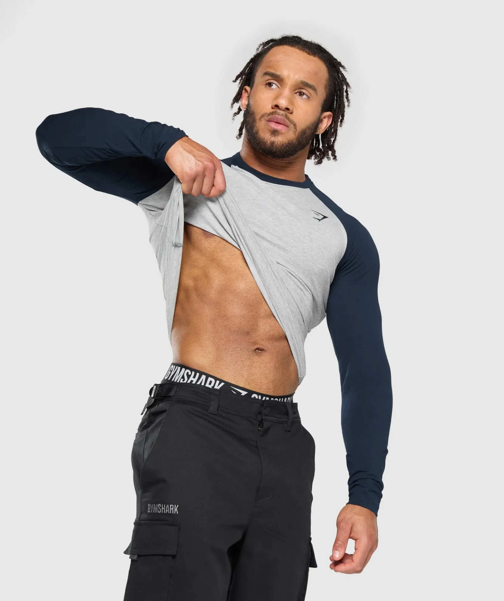 Heren Gymshark T-shirts*Raglan Long Sleeve T-Shirt