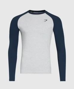 Heren Gymshark T-shirts*Raglan Long Sleeve T-Shirt