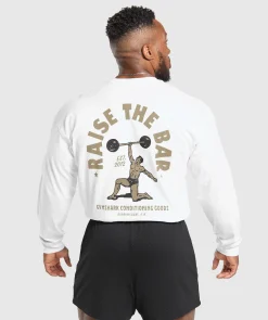 Heren Gymshark T-shirts*Raise The Bar Long Sleeve T-Shirt