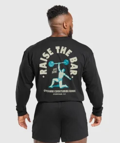 Heren Gymshark T-shirts*Raise The Bar Long Sleeve T-Shirt