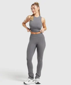 DAMES Gymshark Leggings|Hoog Getailleerd*Rest Day Boot Cut Cotton Leggings