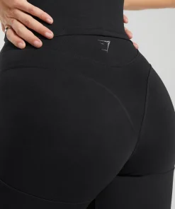 DAMES Gymshark Leggings|Zwarte Leggings*Rest Day Boot Cut Cotton Leggings