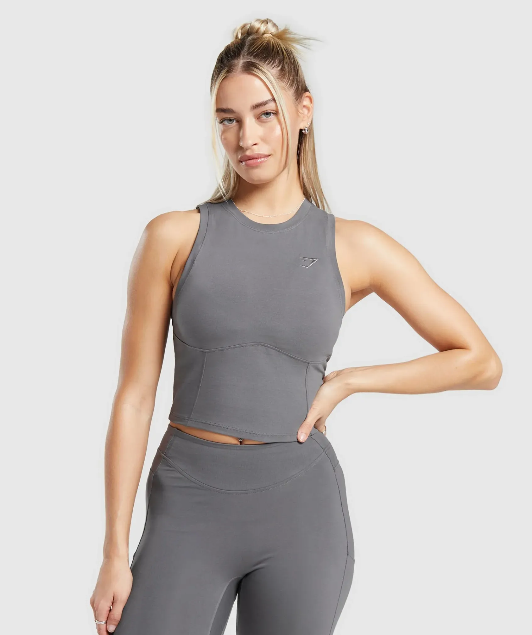 DAMES Gymshark Croptops|Tanktops*Rest Day Cotton Contour Tank