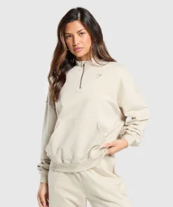 DAMES Gymshark Bedekkende Sportkleding|Sportjacks*Rest Day Sweats 1/2 Zip Pullover