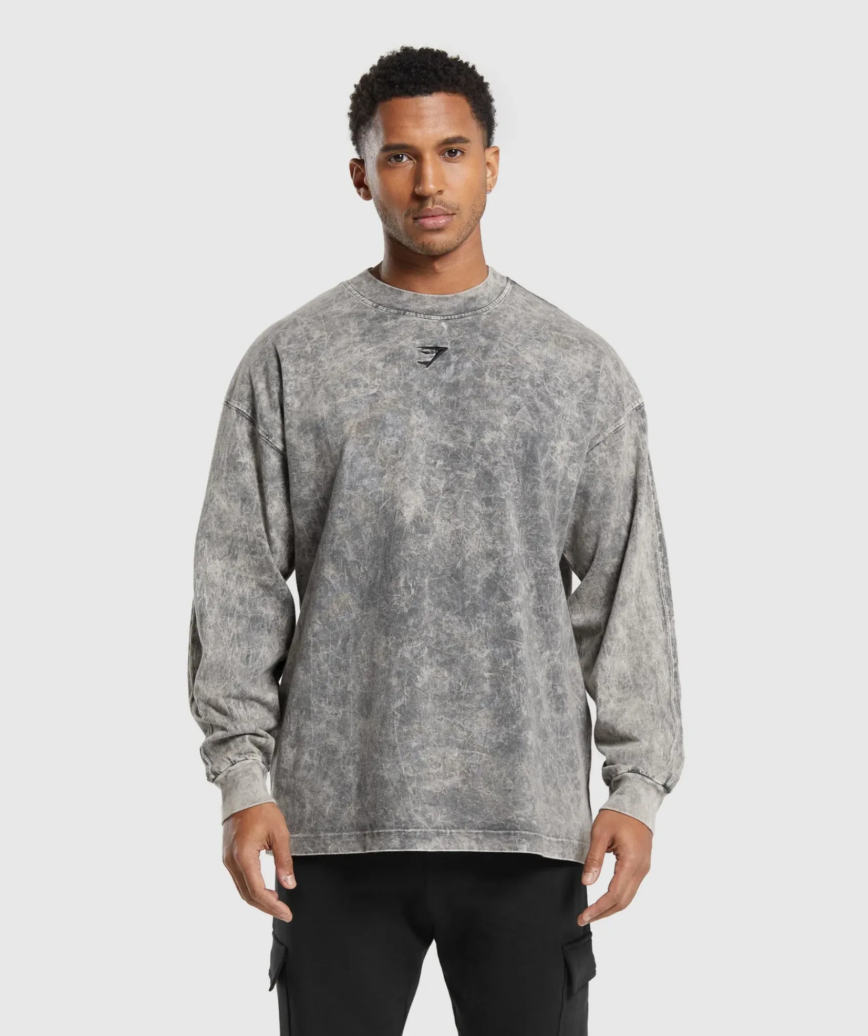 Heren Gymshark T-shirts*Rest Day Washed Long Sleeve T-Shirt
