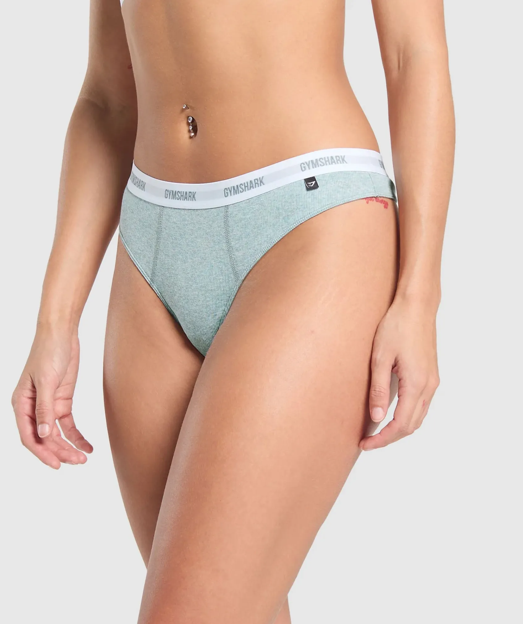 DAMES Gymshark Ondergoed|Dames Ondergoed*Rib High Rise Thong