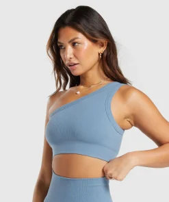 DAMES Gymshark Sport-bh's*Ribbed Cotton Seamless One Shoulder Bra