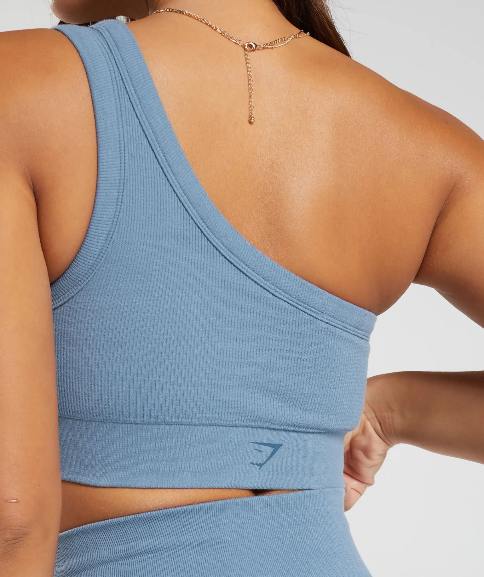 DAMES Gymshark Sport-bh's*Ribbed Cotton Seamless One Shoulder Bra