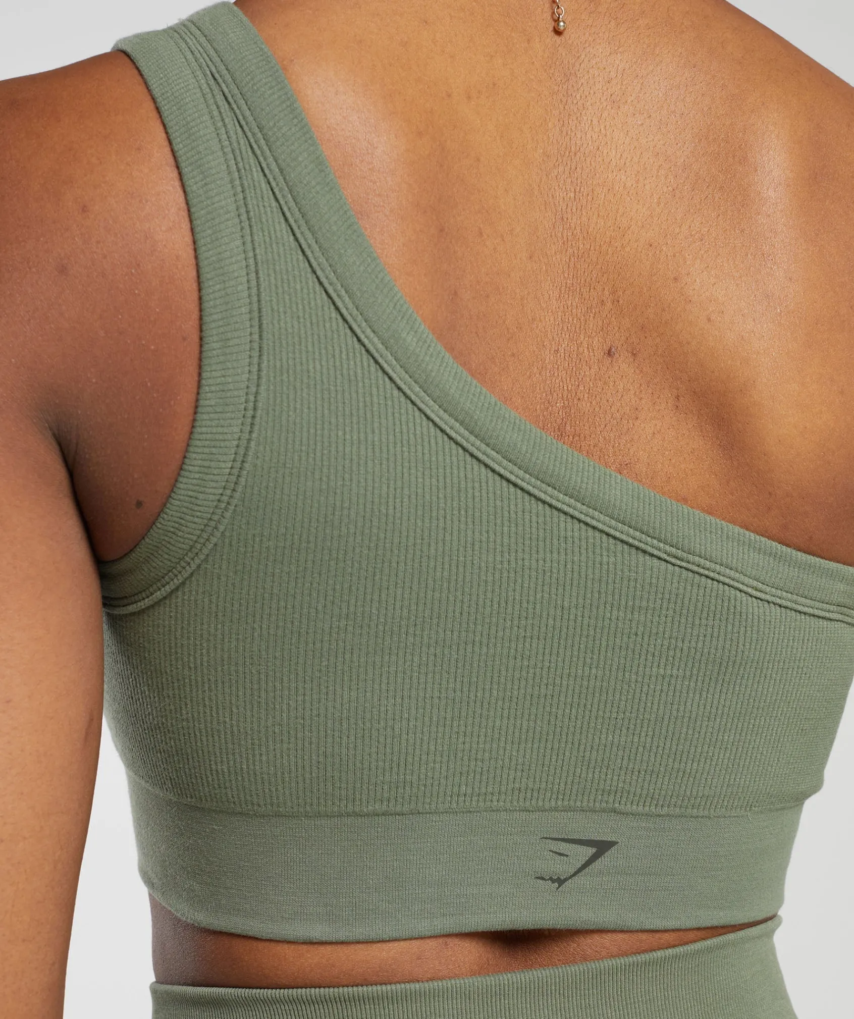 DAMES Gymshark Sport-bh's*Ribbed Cotton Seamless One Shoulder Bra