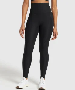 DAMES Gymshark Leggings|Zwarte Leggings*Ribbed Legging