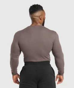 Heren Gymshark T-shirts*Ribbed Long Sleeve T-Shirt
