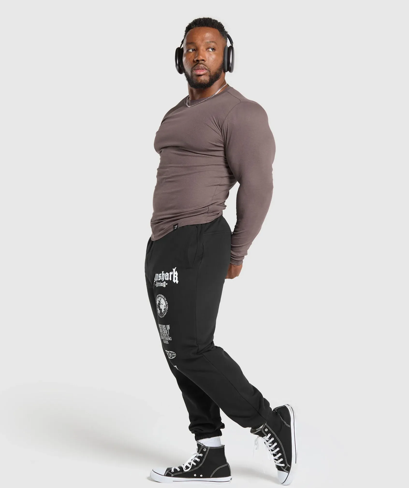 Heren Gymshark T-shirts*Ribbed Long Sleeve T-Shirt