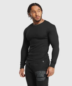 Heren Gymshark Ondergoed & Basics|Heren Ondergoed*Ribbed Long Sleeve T-Shirt