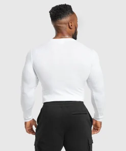 Heren Gymshark Ondergoed & Basics|Heren Ondergoed*Ribbed Long Sleeve T-Shirt