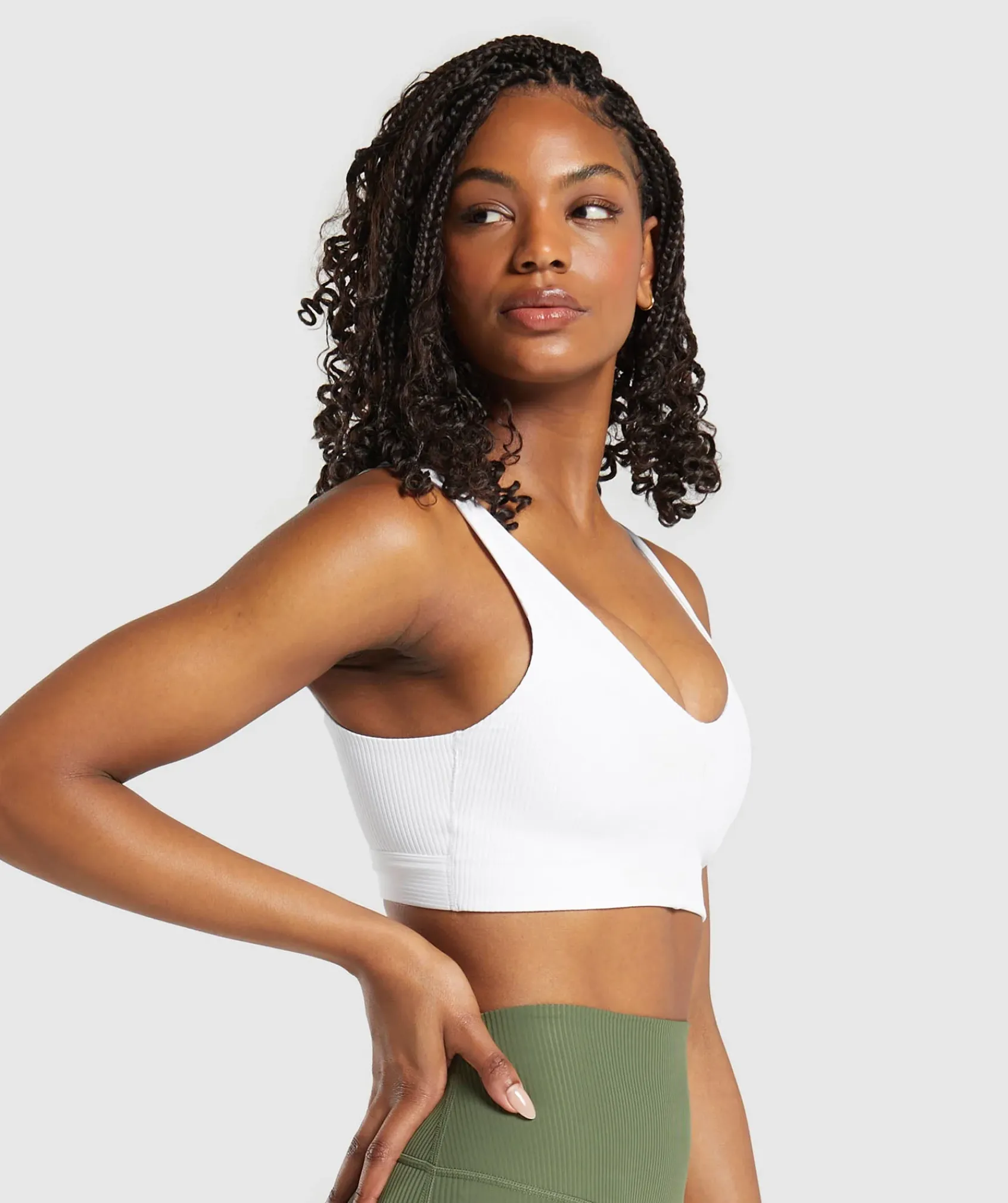 DAMES Gymshark Bedekkende Sportkleding|Sport-bh's*Ribbed Sports Bra