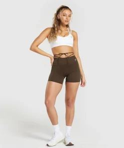 DAMES Gymshark Shorts*Ribbon Tie Waisted Short